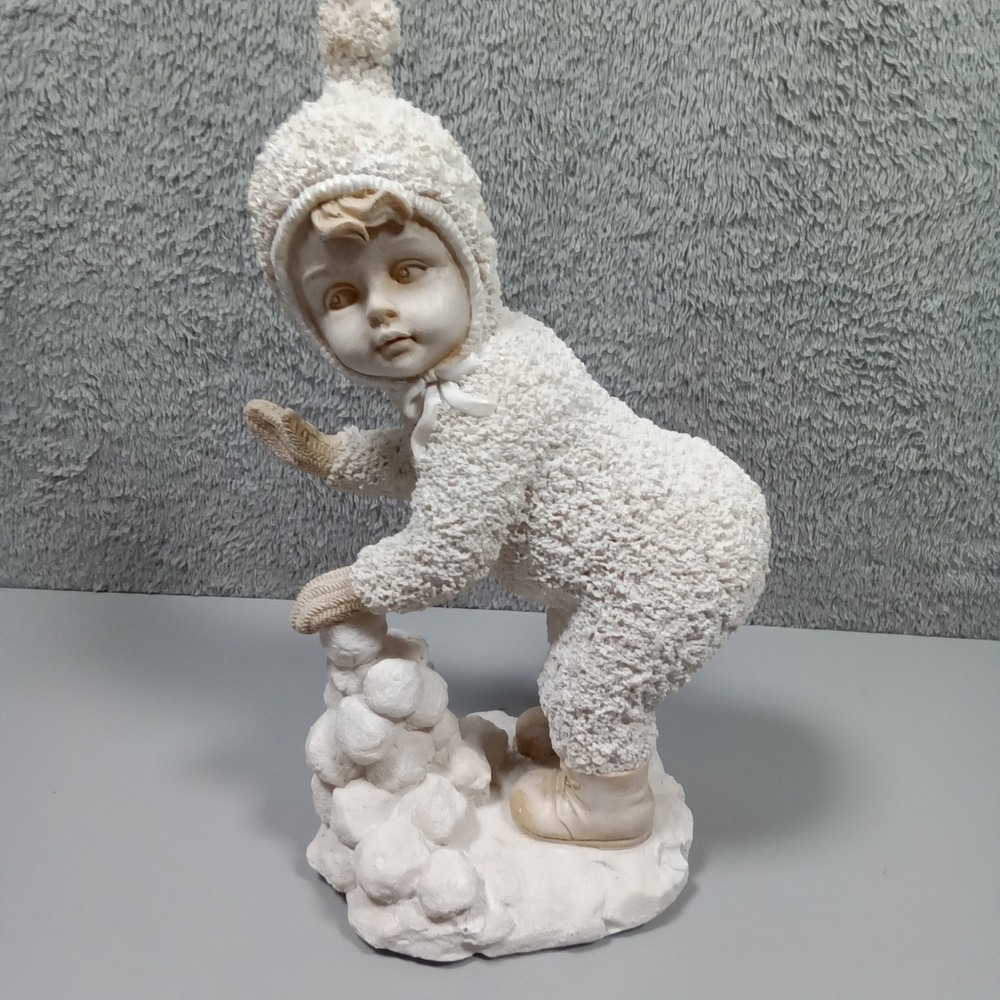 Winston Marketing Group Snowbaby Figurine Child in Snowsuit Winter Decor 10 inch